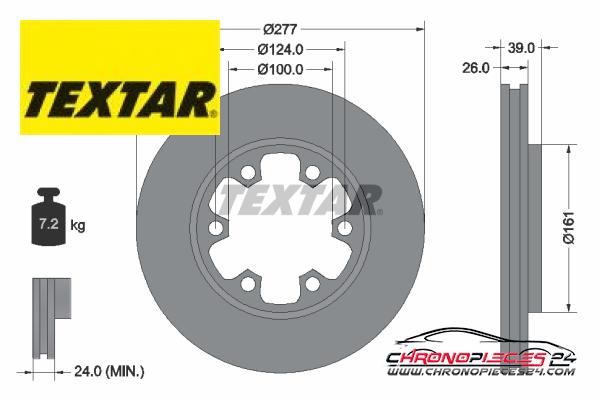 Achat de TEXTAR 92059000 Disque de frein pas chères