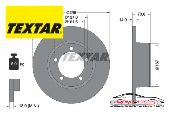 Achat de TEXTAR 92040600 Disque de frein pas chères