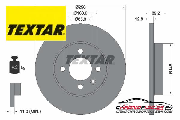 Achat de TEXTAR 92041703 Disque de frein pas chères