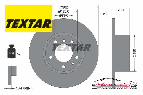 Achat de TEXTAR 92042103 Disque de frein pas chères