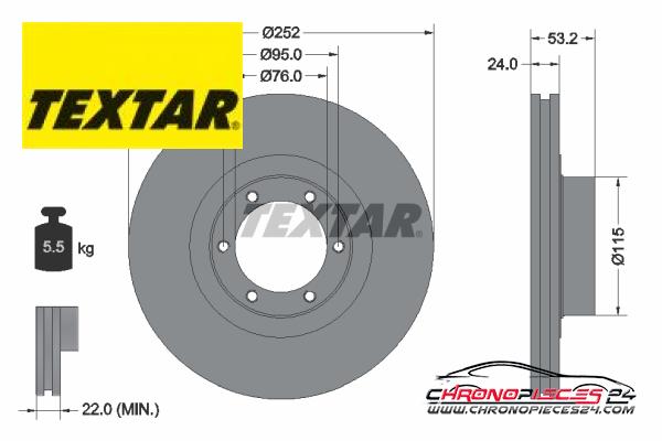 Achat de TEXTAR 92017203 Disque de frein pas chères