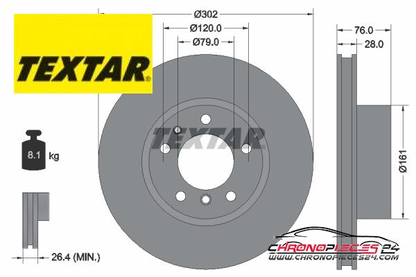 Achat de TEXTAR 92042400 Disque de frein pas chères