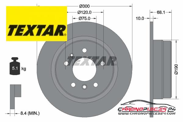 Achat de TEXTAR 92042600 Disque de frein pas chères