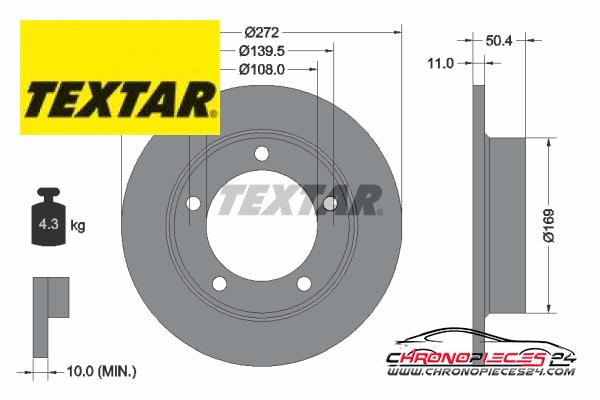 Achat de TEXTAR 92019900 Disque de frein pas chères