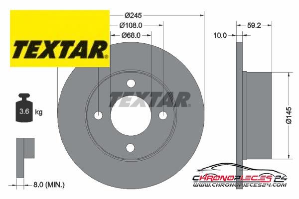 Achat de TEXTAR 92026100 Disque de frein pas chères