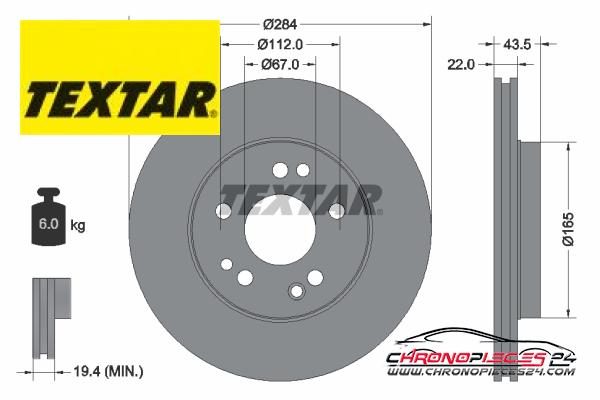 Achat de TEXTAR 92031900 Disque de frein pas chères