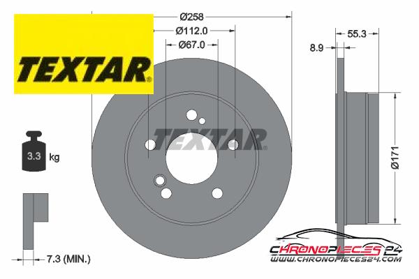 Achat de TEXTAR 92032003 Disque de frein pas chères