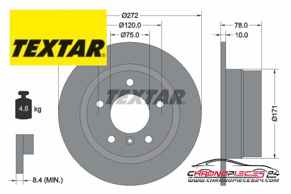 Achat de TEXTAR 92072303 Disque de frein pas chères