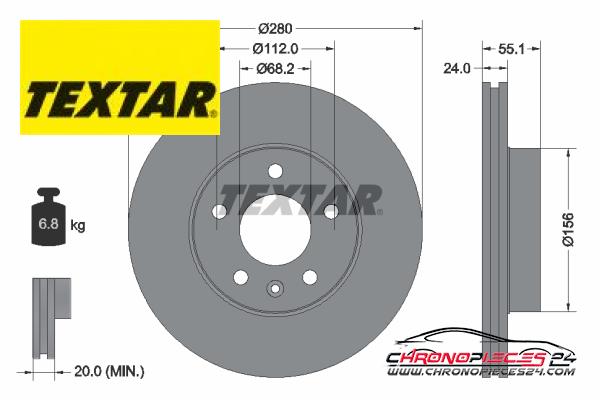 Achat de TEXTAR 92083805 Disque de frein pas chères