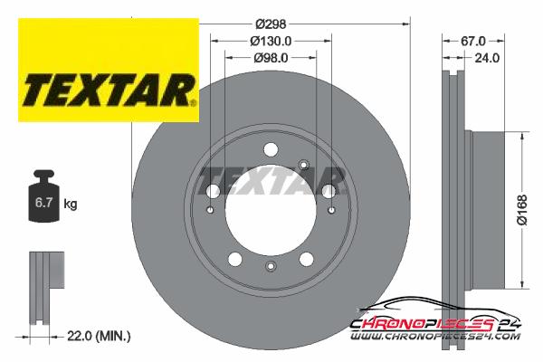 Achat de TEXTAR 92088803 Disque de frein pas chères