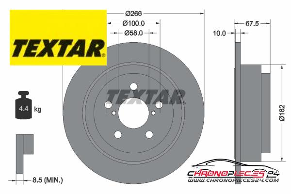 Achat de TEXTAR 92082000 Disque de frein pas chères