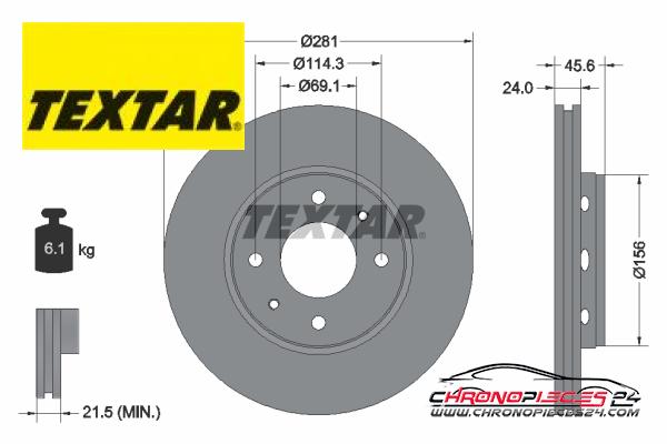 Achat de TEXTAR 92100403 Disque de frein pas chères