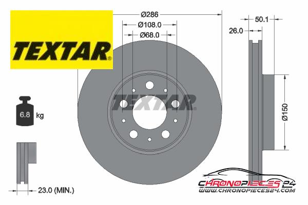 Achat de TEXTAR 92100503 Disque de frein pas chères