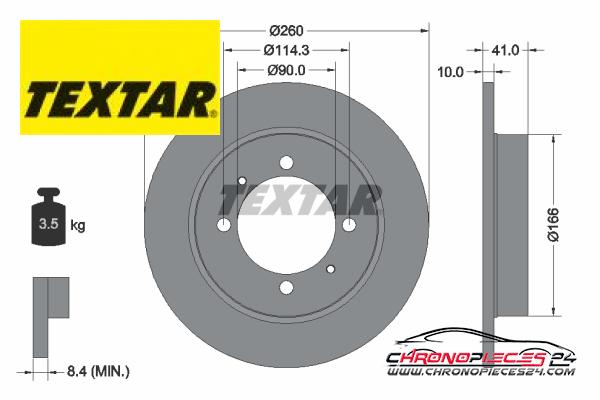 Achat de TEXTAR 92083003 Disque de frein pas chères