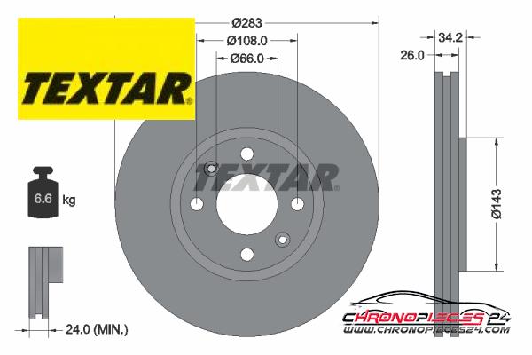 Achat de TEXTAR 92111603 Disque de frein pas chères