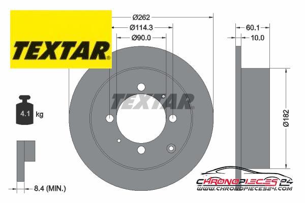 Achat de TEXTAR 92104000 Disque de frein pas chères