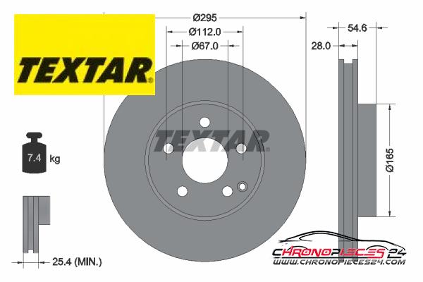 Achat de TEXTAR 92115105 Disque de frein pas chères