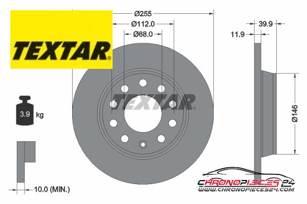 Achat de TEXTAR 92106303 Disque de frein pas chères