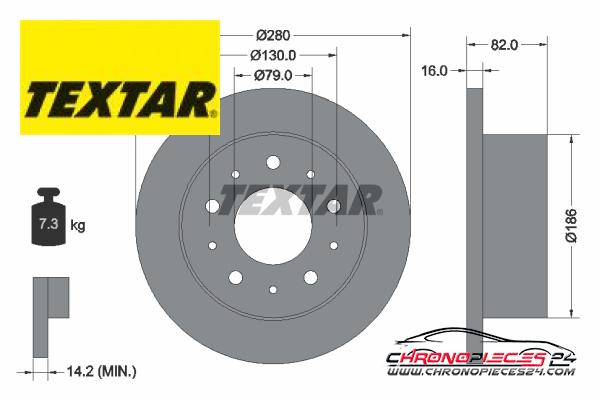 Achat de TEXTAR 92116203 Disque de frein pas chères