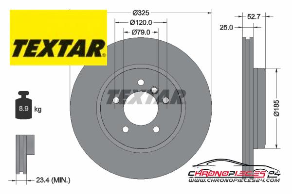 Achat de TEXTAR 92106905 Disque de frein pas chères