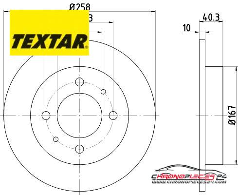 Achat de TEXTAR 92117103 Disque de frein pas chères