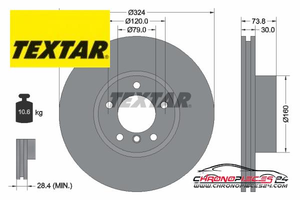 Achat de TEXTAR 92107105 Disque de frein pas chères