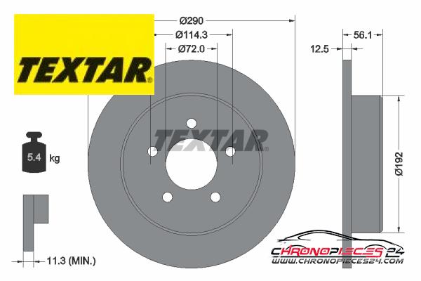 Achat de TEXTAR 92108400 Disque de frein pas chères