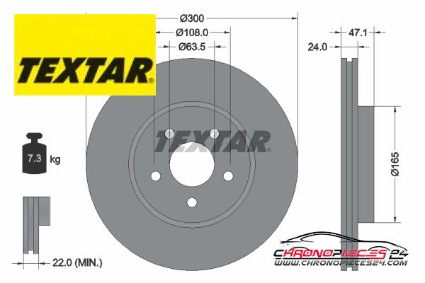 Achat de TEXTAR 92109605 Disque de frein pas chères