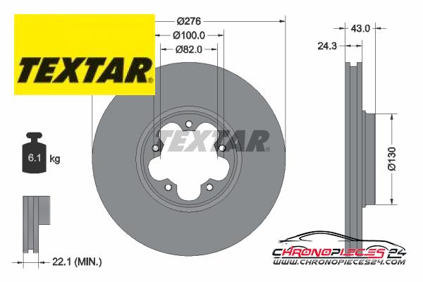 Achat de TEXTAR 92110003 Disque de frein pas chères