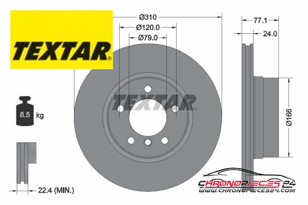 Achat de TEXTAR 92122505 Disque de frein pas chères