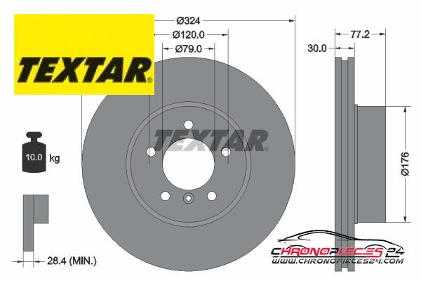 Achat de TEXTAR 92122605 Disque de frein pas chères