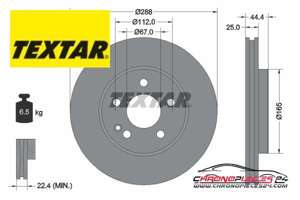 Achat de TEXTAR 92132005 Disque de frein pas chères