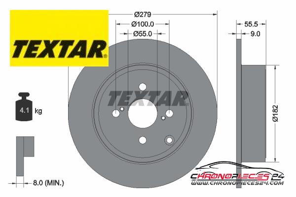 Achat de TEXTAR 92126303 Disque de frein pas chères