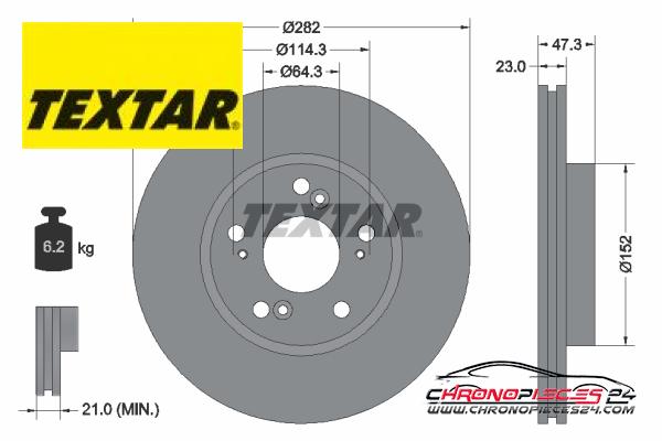 Achat de TEXTAR 92128400 Disque de frein pas chères