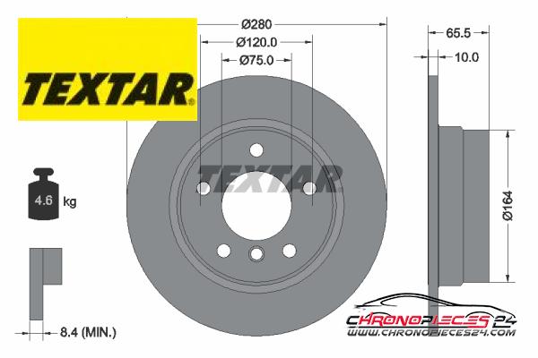 Achat de TEXTAR 92132903 Disque de frein pas chères