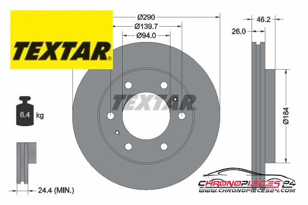 Achat de TEXTAR 92128803 Disque de frein pas chères