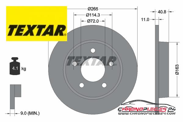 Achat de TEXTAR 92130500 Disque de frein pas chères