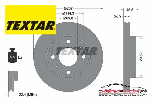 Achat de TEXTAR 92130800 Disque de frein pas chères