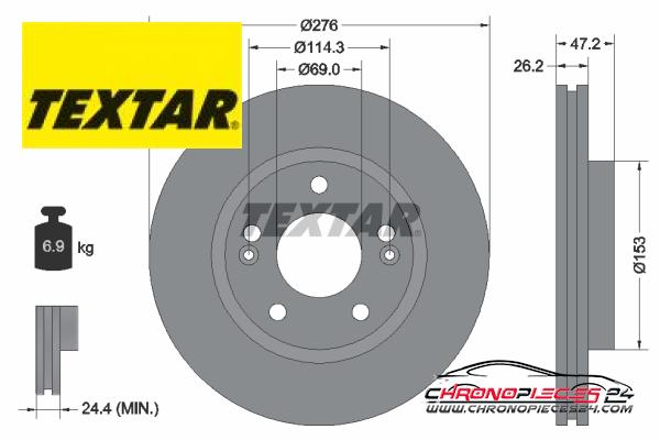 Achat de TEXTAR 92131000 Disque de frein pas chères