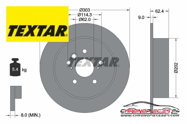 Achat de TEXTAR 92144103 Disque de frein pas chères