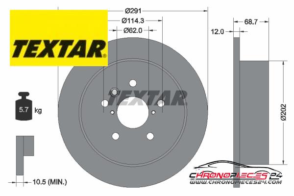 Achat de TEXTAR 92144203 Disque de frein pas chères