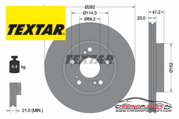 Achat de TEXTAR 92144403 Disque de frein pas chères