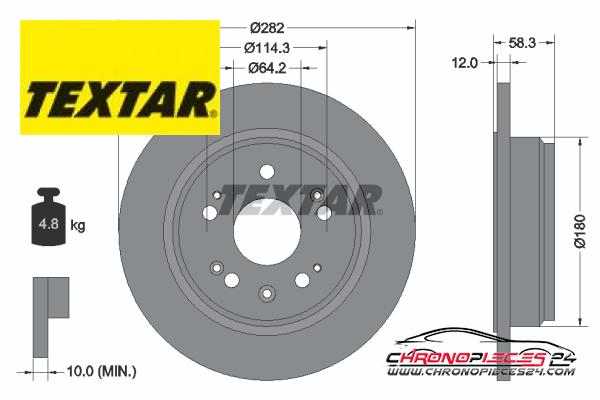 Achat de TEXTAR 92144500 Disque de frein pas chères