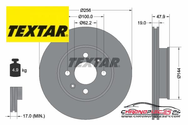 Achat de TEXTAR 92144700 Disque de frein pas chères