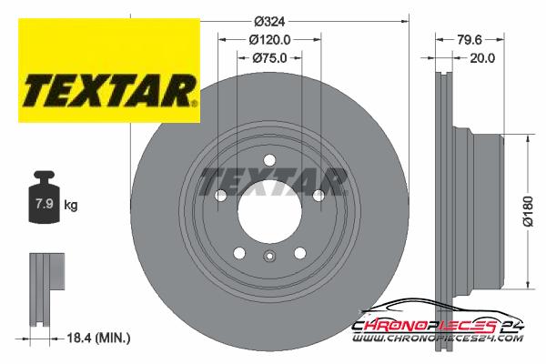 Achat de TEXTAR 92146303 Disque de frein pas chères