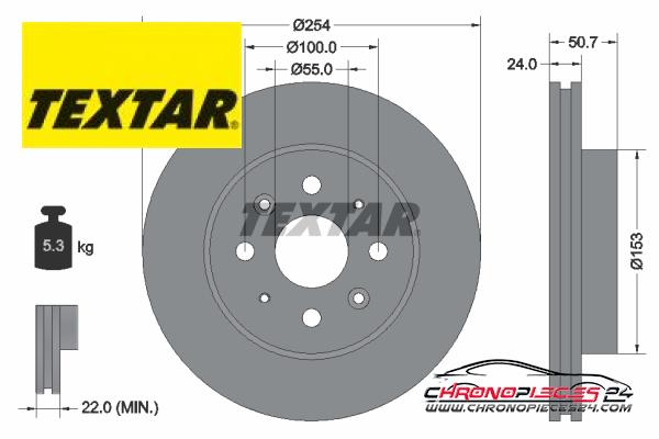 Achat de TEXTAR 92147000 Disque de frein pas chères