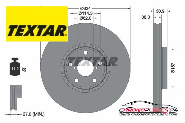 Achat de TEXTAR 92147803 Disque de frein pas chères