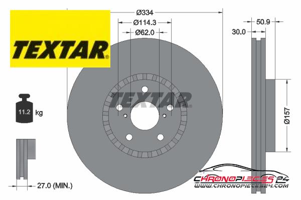 Achat de TEXTAR 92147903 Disque de frein pas chères