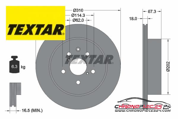 Achat de TEXTAR 92148003 Disque de frein pas chères