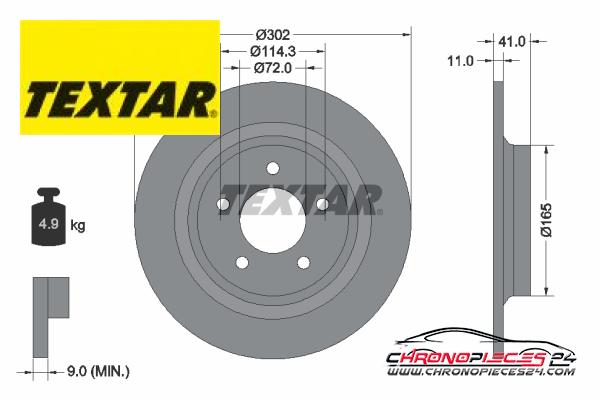 Achat de TEXTAR 92148200 Disque de frein pas chères